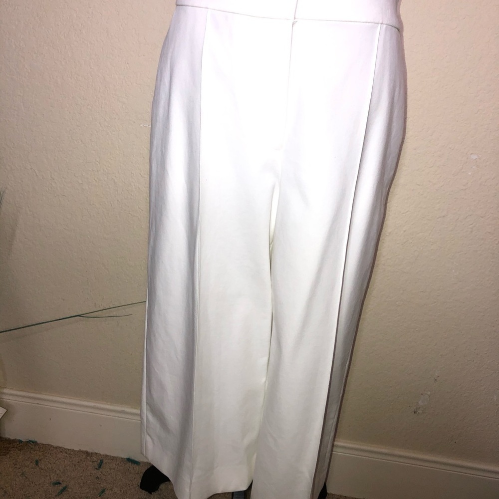 Kate Spade Wide Leg Stretch Front White Capris Size 10